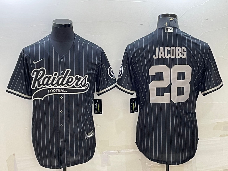 Men's Las Vegas Raiders Josh Jacobs #28 Black Jersey Joint Edition